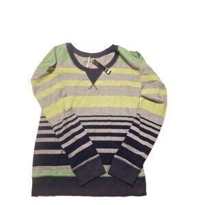 Poof! Sweater JUNIORS Large sOFT Striped Sweatshirt Top, NWT